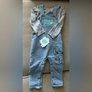 NWOT Baby Two Piece Stitch Shirt and Overalls